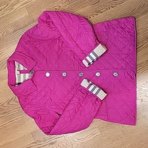 Burberry Brit quilted light jacket, magenta hot pink, size XL